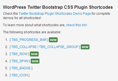 Bootstrap shortcode usage examples Bootstrap shortcode usage examples