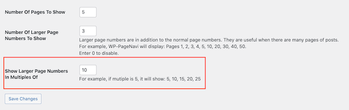 Customizing the WordPress pagination settings 