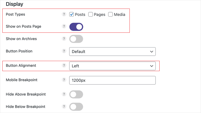 Configure the Placement of a Floating Social Share Bar in Novashare