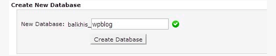 Create database