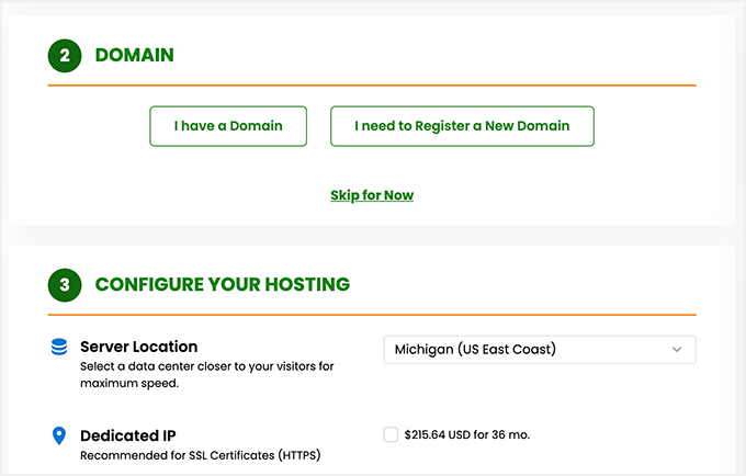 A2 Hosting Domain Name and Web Hosting Details