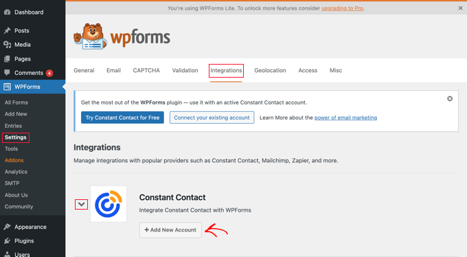 WPForms Integrations