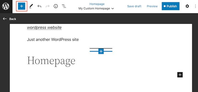 Adding blocks to a custom homepage in FSE