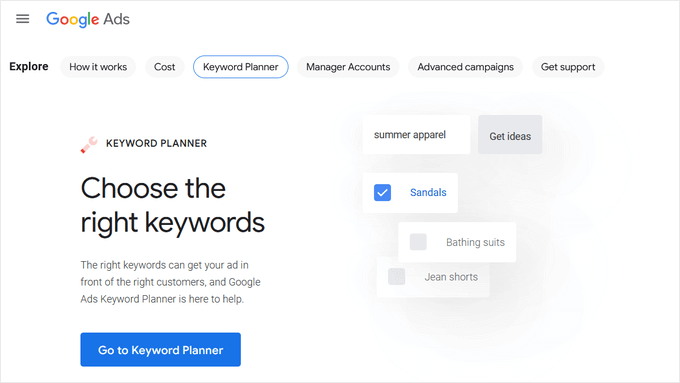 google keyword planner