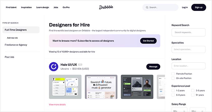 Dribble custom logo WordPress