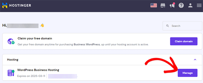 Manage hosting Manage hosting
