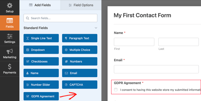 How to create a GDPR-compliant WordPress form using WPForms