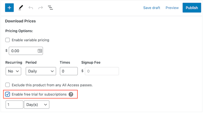 How to offer a free trial subscription using Easy Digital Downloads How to offer a free trial subscription using Easy Digital Downloads