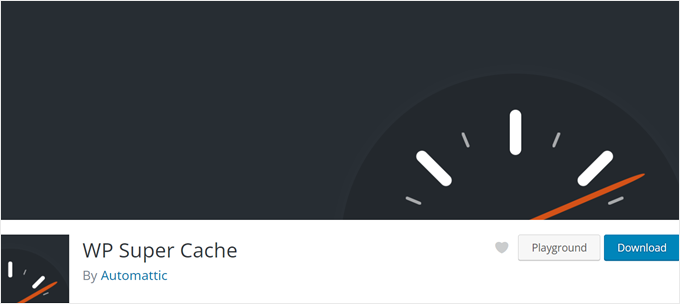 WP Super Cache plugin banner