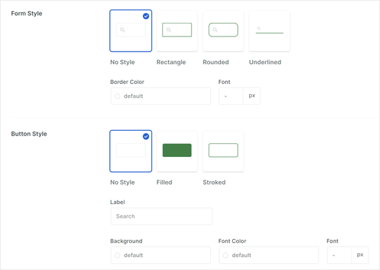 Customizing the SearchWP form's style