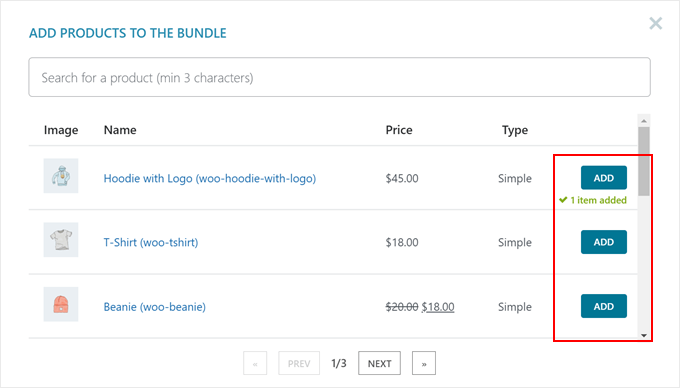 Choosing which products to the bundle with the YITH plugin Choosing which products to the bundle with the YITH plugin