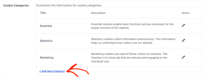 Organizing your cookies in the WordPress dashboard