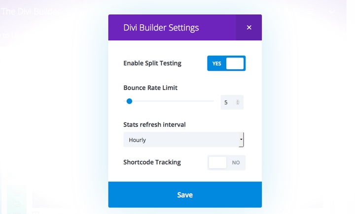 Divi Builder Split Testing