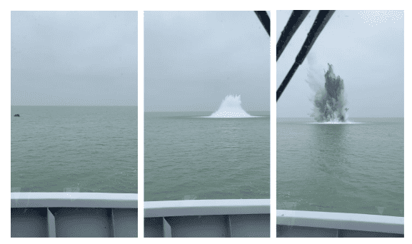 dutch navy vessel bomb detonated