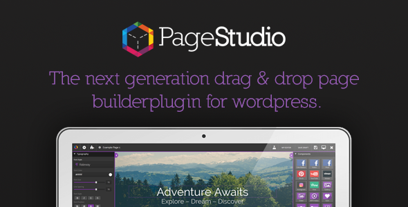 PageStudio: Next Generation Page Builder For Wordpress PageStudio is the next generation in WordPress drag & drop page builder plugins. It enable you create