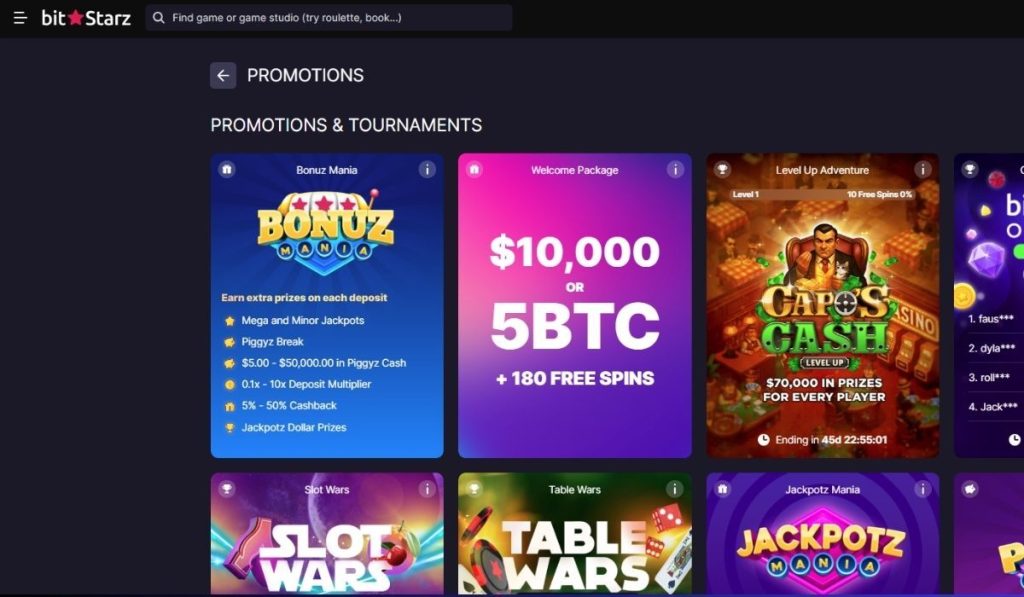 Bitstarz bonuses