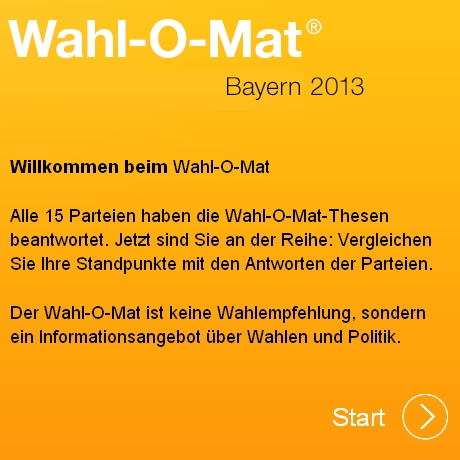 wahlomat bayern 2013