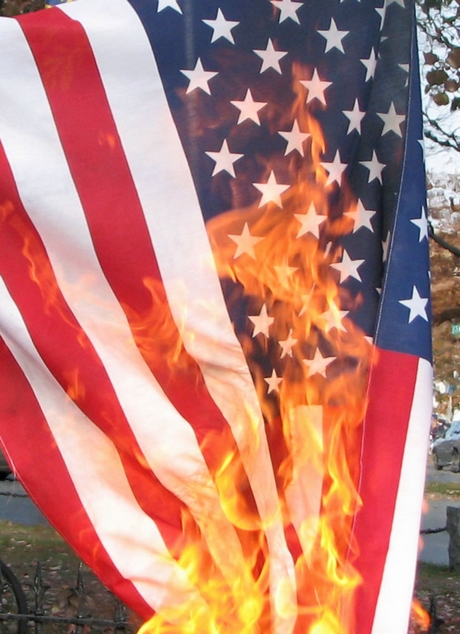 burning flag
