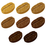 いろいろなコーヒー豆のイラスト