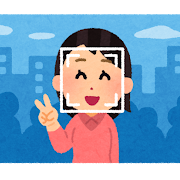 顔認証のイラスト