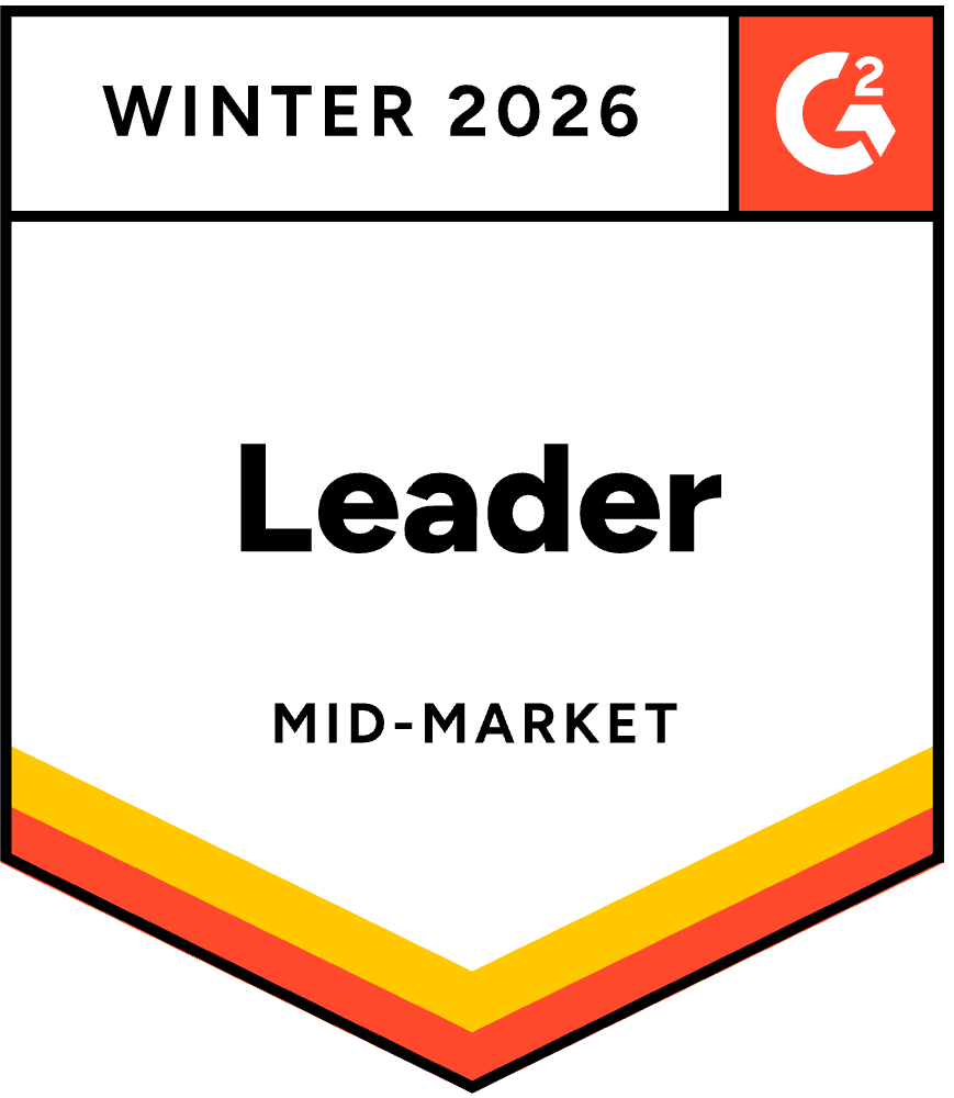 Awarded Grid Leader in mid-market - Winter 2026 by G2 market reports