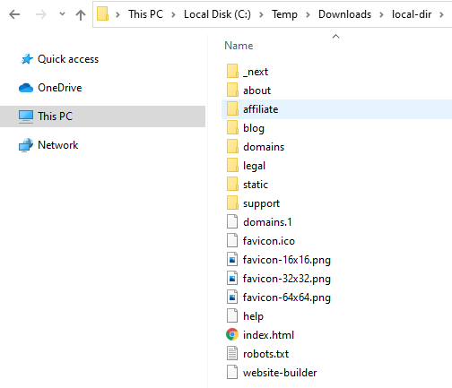 Viewing Downloaded Website Files