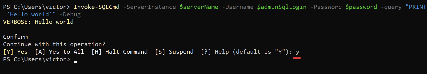 Getting more information when connecting to the SQL server