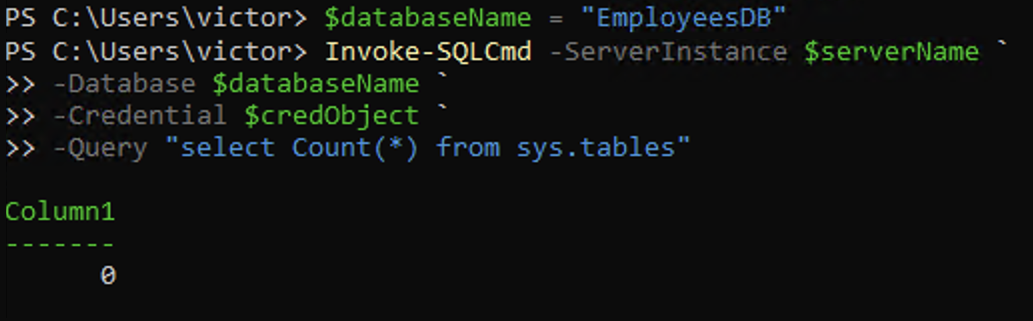 Setting a database name