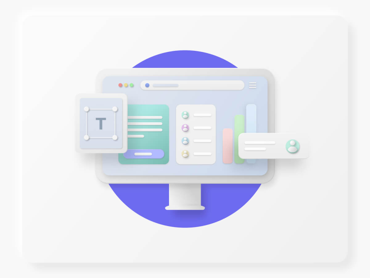 3D Dashboard Illustration