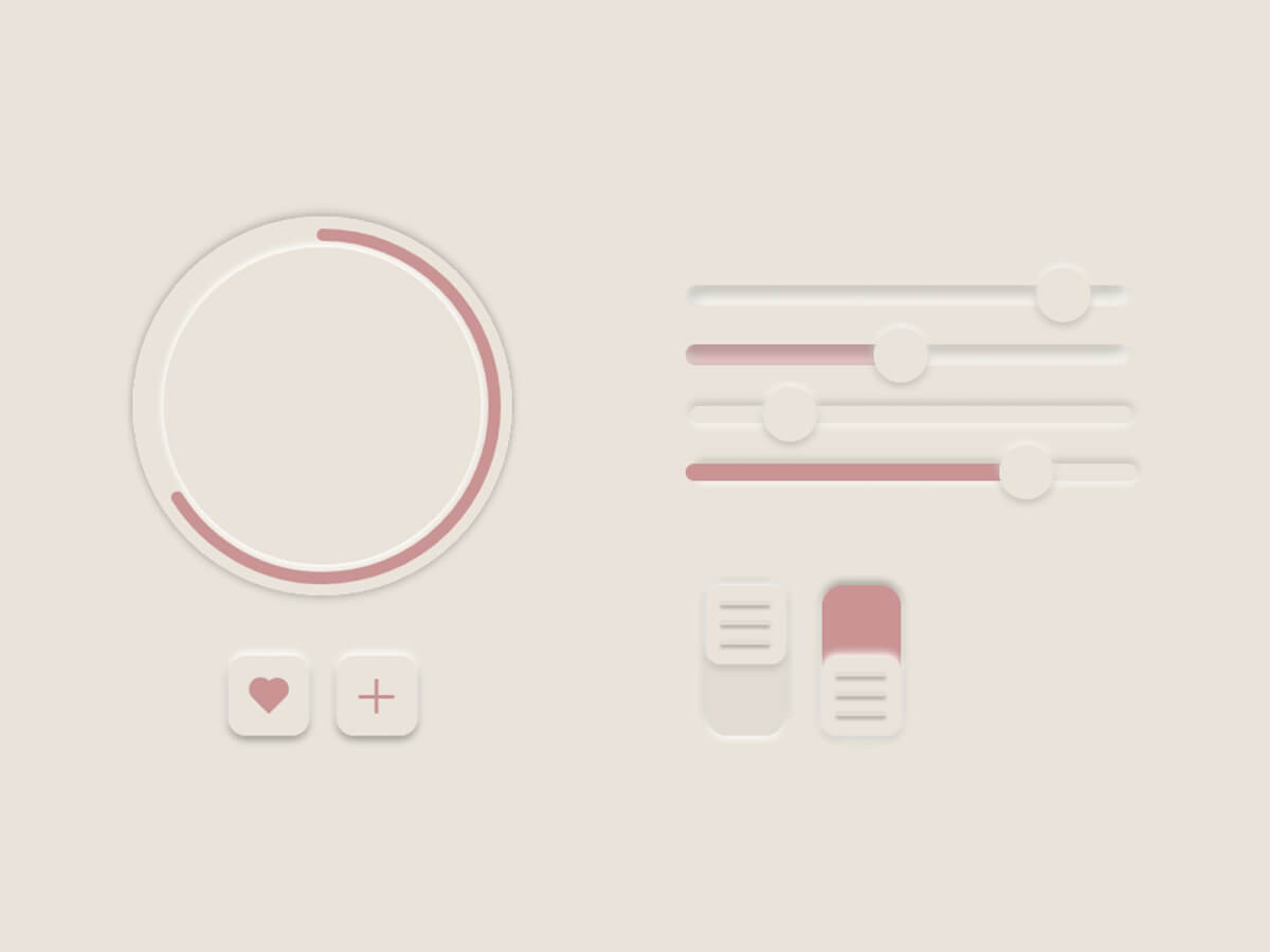 Adobe XD Neumorphism Buttons