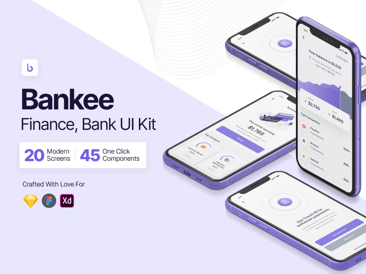 Finance & Wallet Adobe XD UI Kit