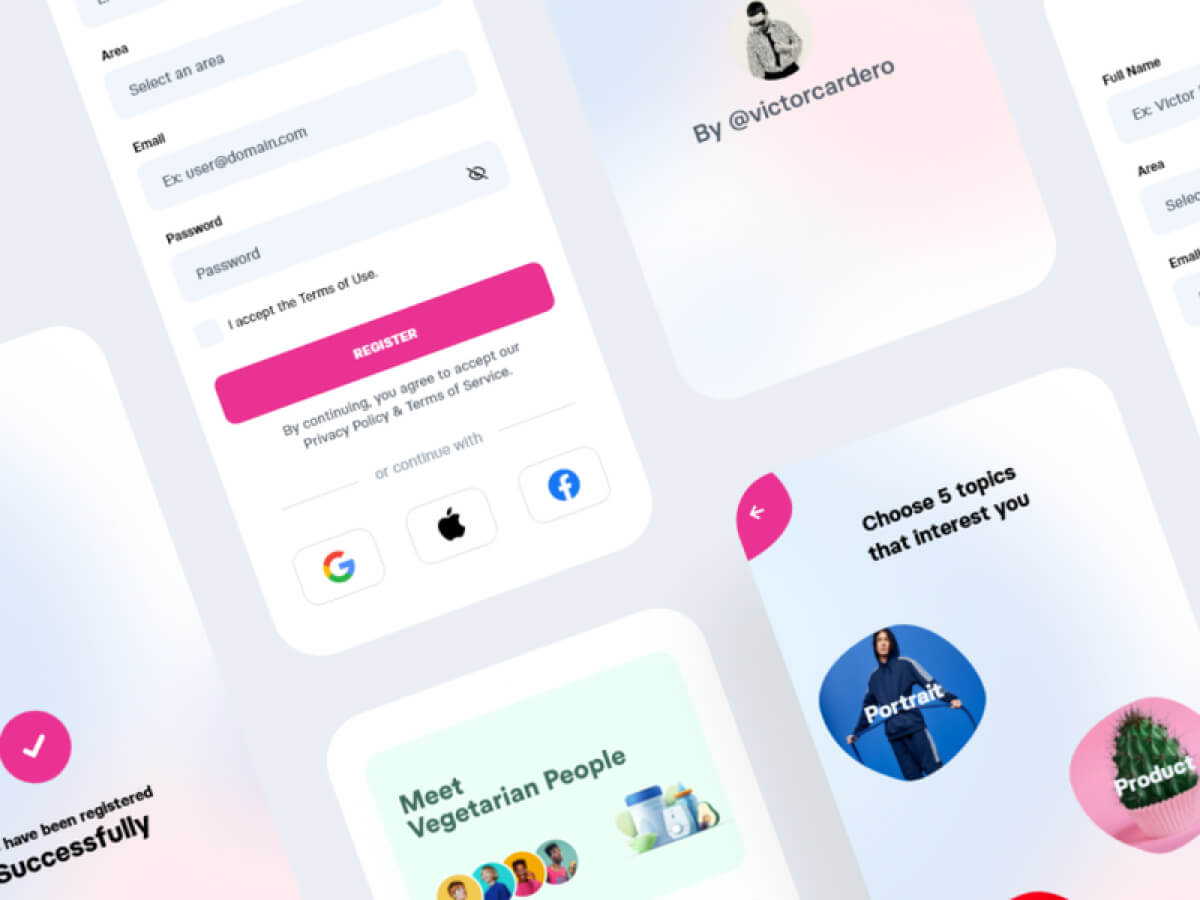Sign Up UI Concept for Adobe XD