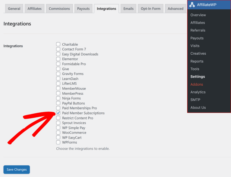 Enable Paid Member Subscriptions Integration
