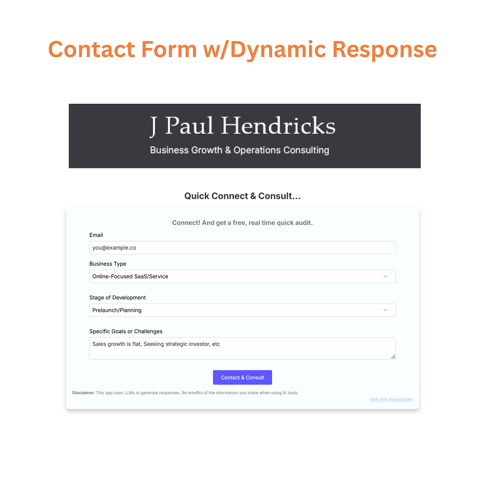 JPHendricks Contact/Audit App - JPHendricks.com