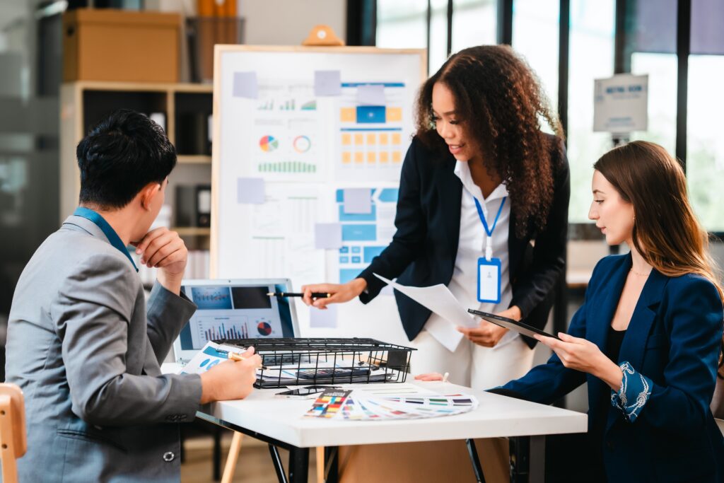 Diverse,Team,Of,Professionals,Engaged,In,A,Website,Graphic,Design