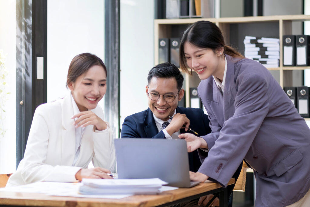 Group,Of,Young,Asian,Modern,People,In,Smart,Casual,Wear