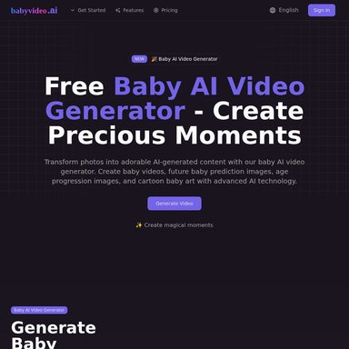 babyvideo - Video AI Tool Screenshot