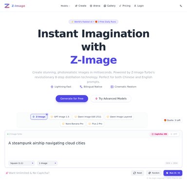 z-image.app - Image Generator AI Tool Screenshot