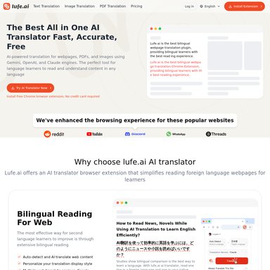 Lufe.ai - Translation & Transcript AI Tool Screenshot
