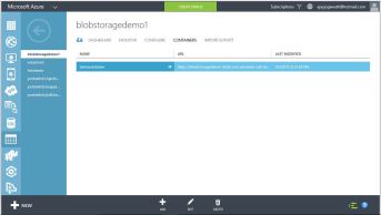 Container Visible on Azure