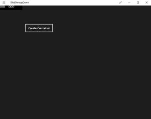 Running the app - Creating a Container