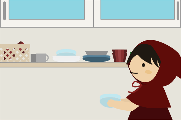 シンクの上の棚は便利