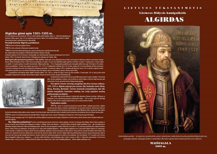 Algirdas Tomo Baranausko istorijos puslapiai Algirdo minjimas