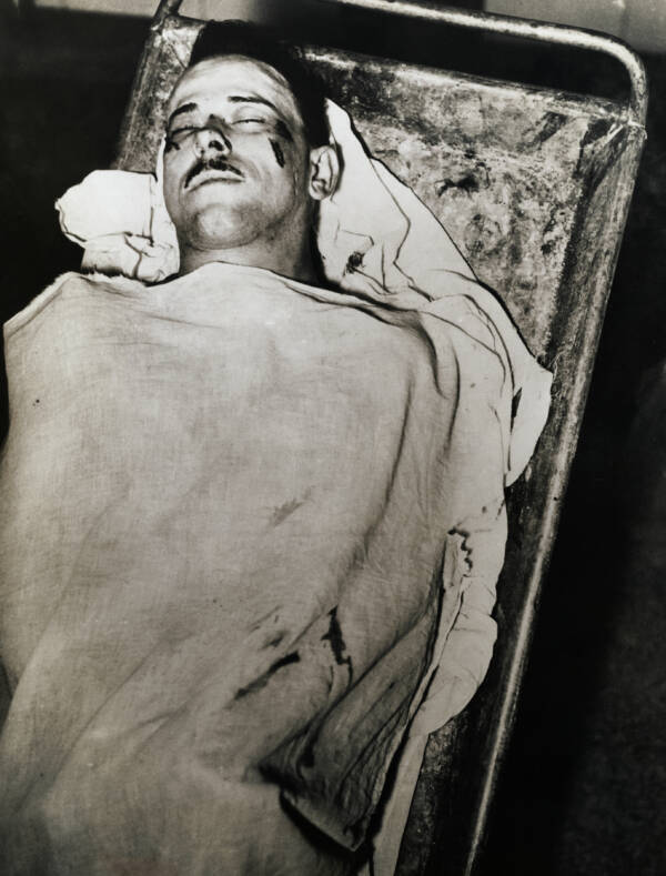 John Dillinger In The Morgue After His Death