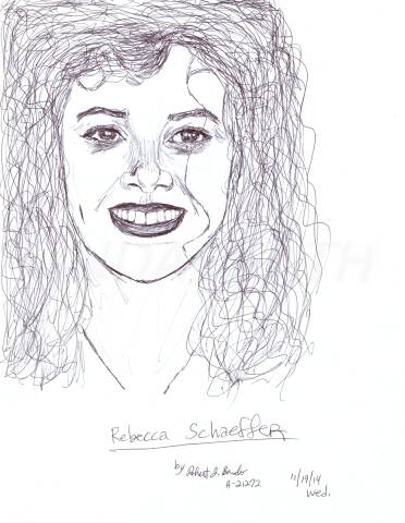 Rebecca Schaeffer Drawing By Robert Bardo