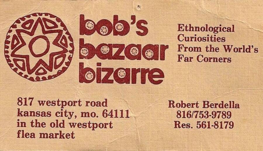 Business Card Of Robert Berdella