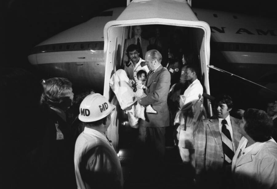Gerald Ford With A Vietnamese Baby