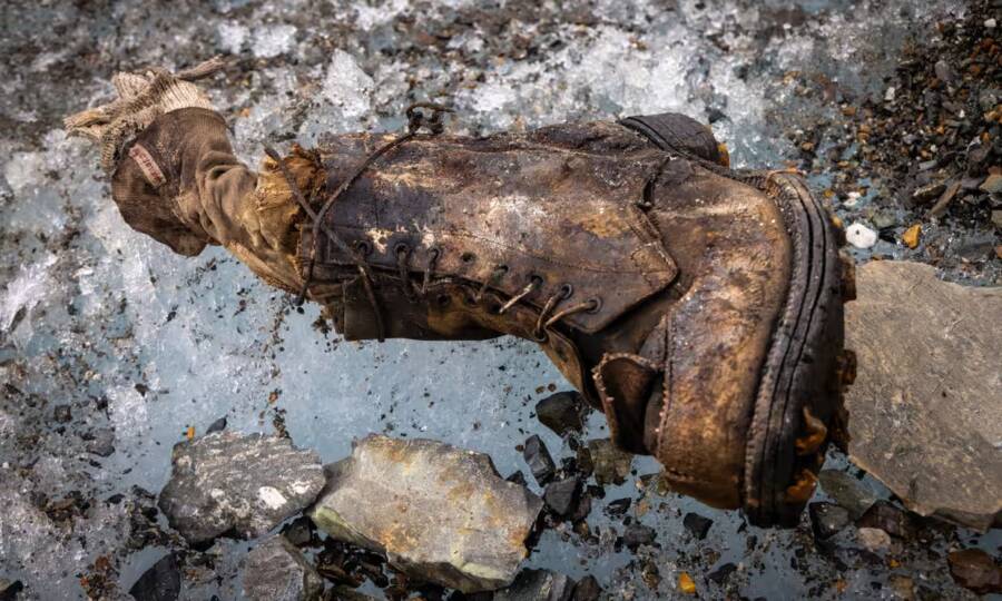 Sandy Irvine's Boot On Everest