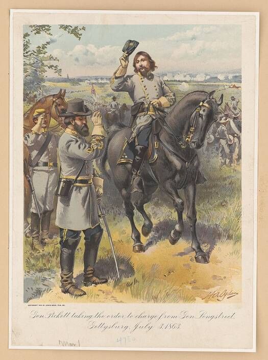 General Pickett Taking Orders From Longstreet