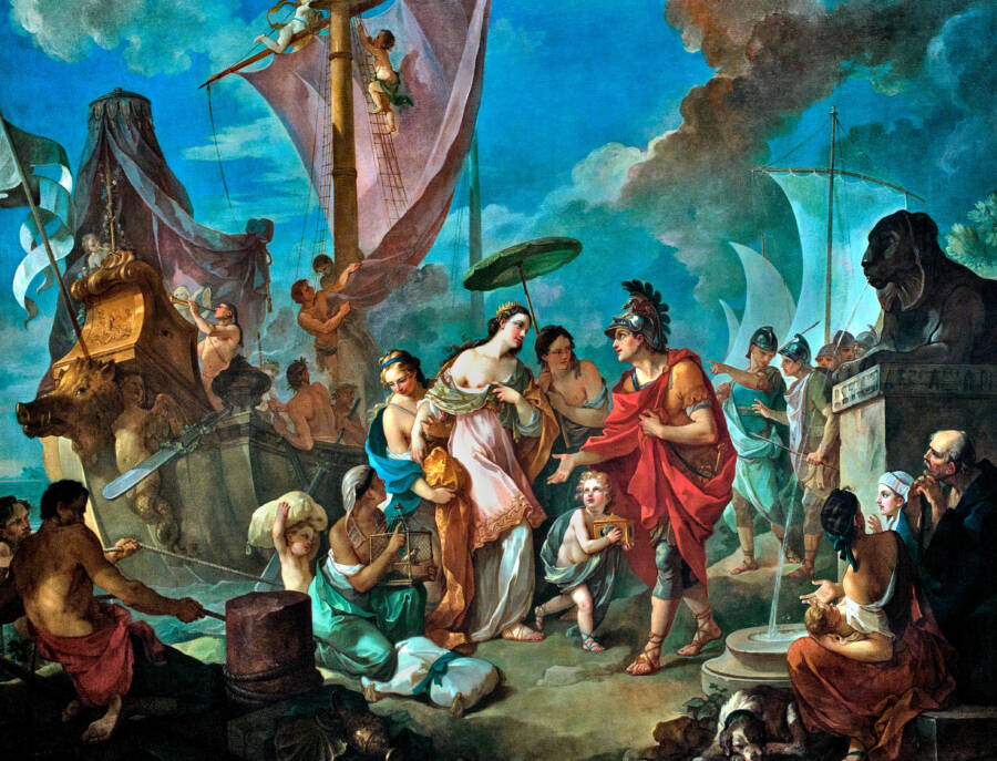 Cleopatra Meeting With Mark Antony
